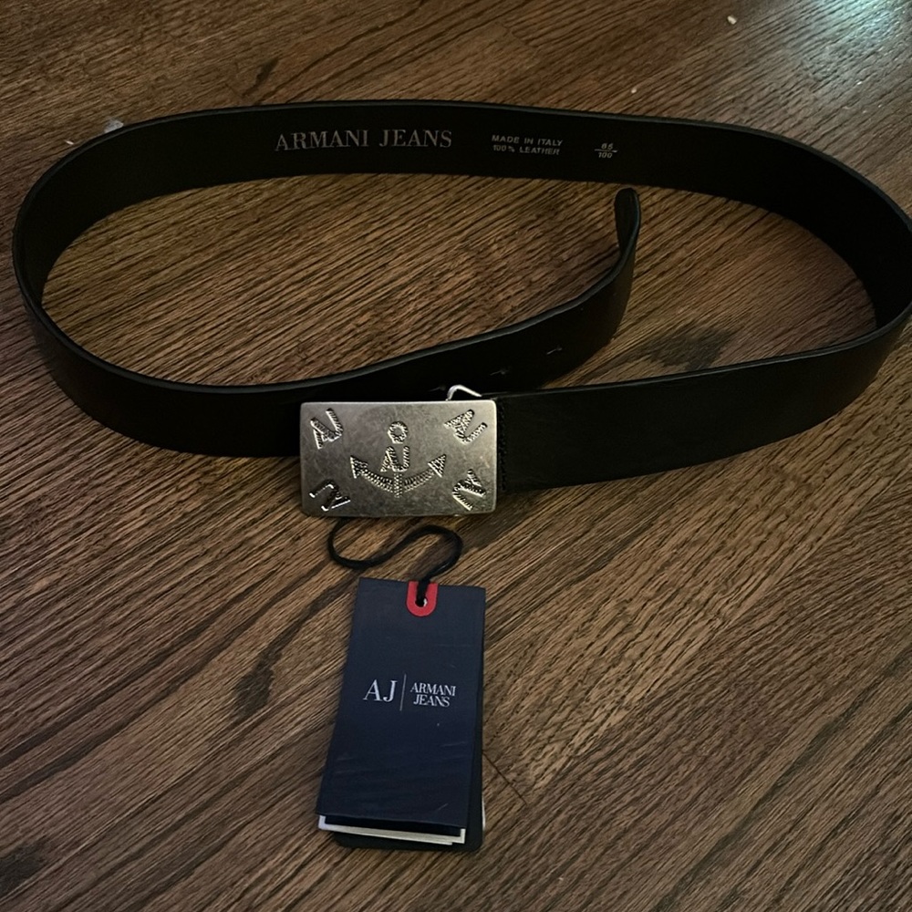 Armani Jeans leather belt (Size 85/100) (Made in Italy)
